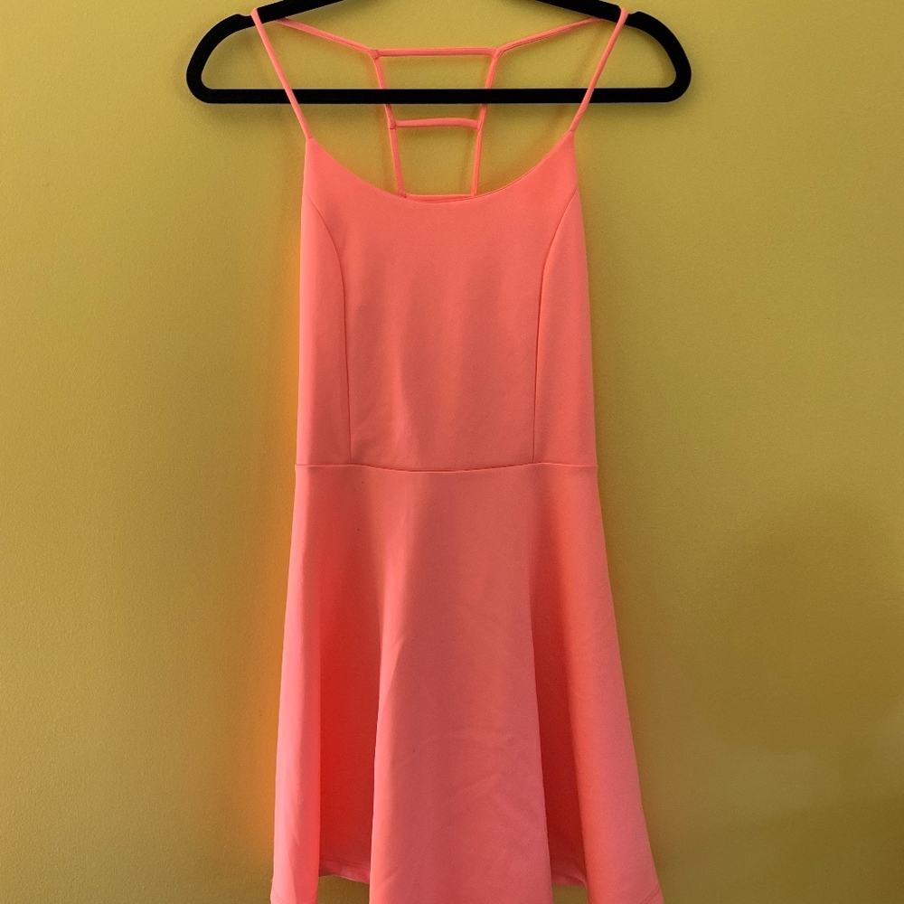 Coral Skater Dress